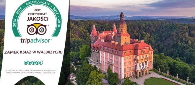 Książ nagrodzony Certyfikatem Jakości 2019 serwisu Tripadvisor